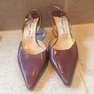 Jimmy Choo Tide Slingback Kitten Heel Pumps